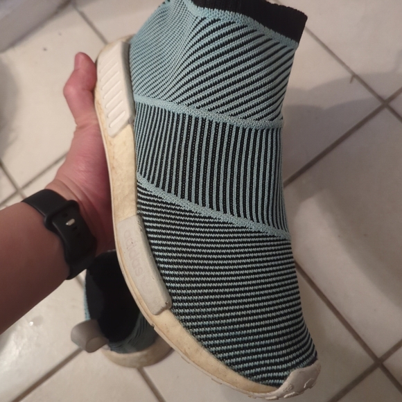 Adidas Parley NMD CSI Primeknit Blue Spirit Black Pre-Owned Size 10 - Picture 6 of 7